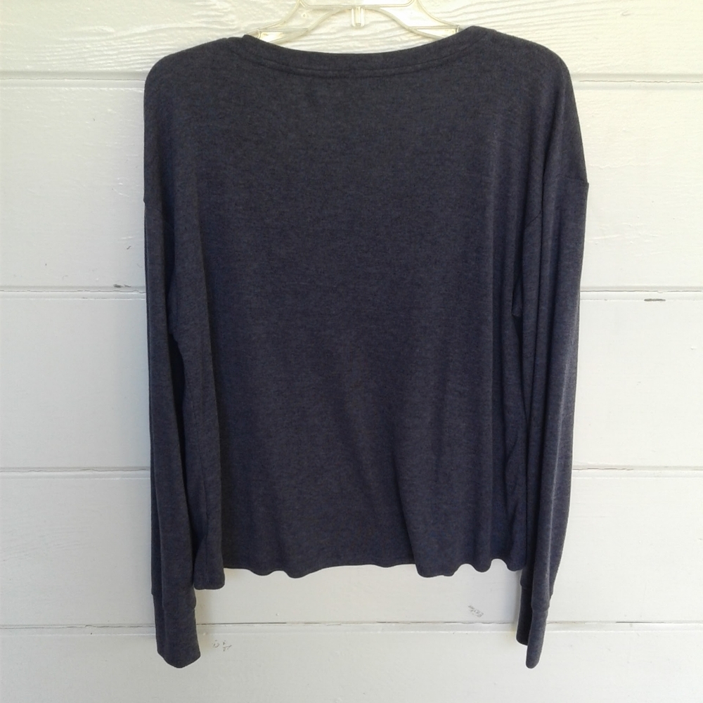 Express Gray Graphic T-Shirt Long Sleeves Small - Picture 4 of 6